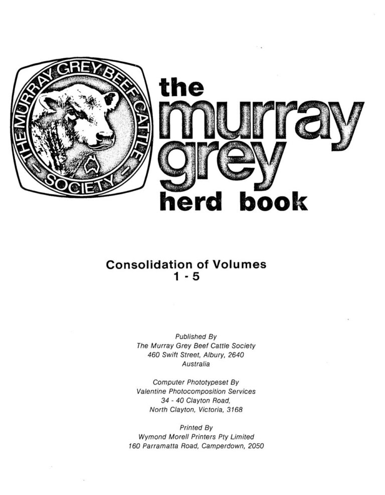 Murray Grey Beef Cattle Herd - Vol 1-5
